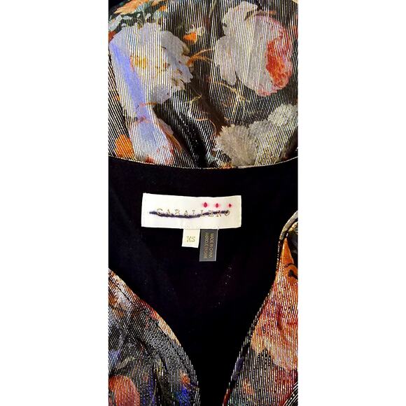 New Anthropologie Caballero Deep V-Neck Maxi Dress $248 X-SMALL Floral - Picture 10 of 10